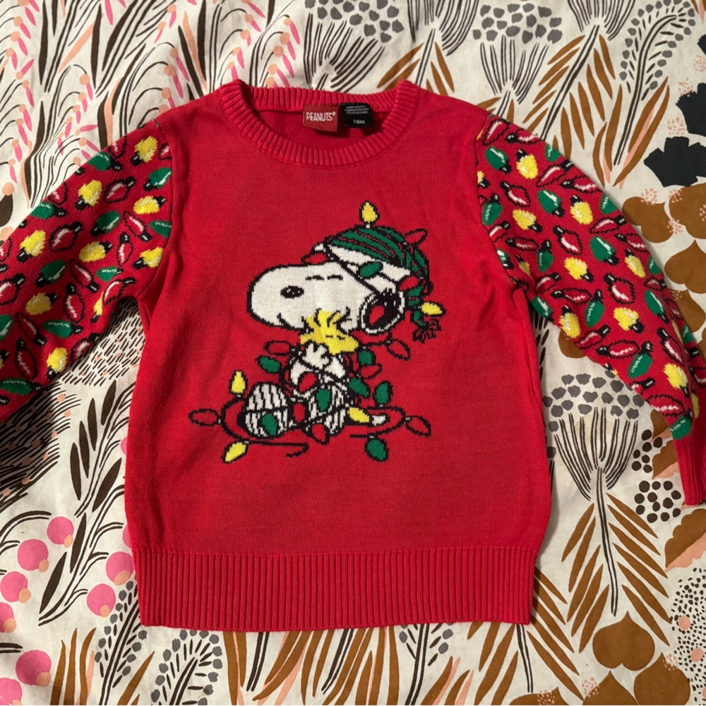 Peanuts Christmas Sweater ( original) 18m - Picture 7 of 11